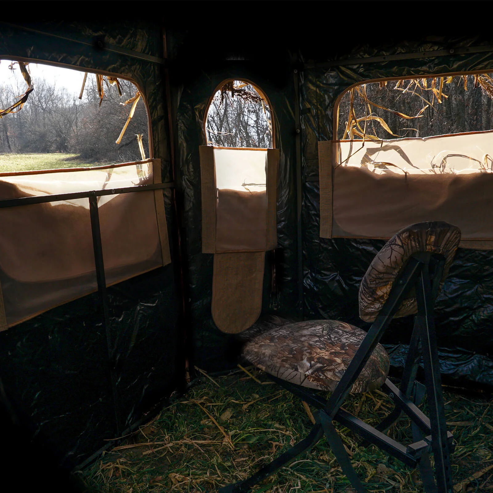 Soft Side 360° Burlap Deluxe 6X6 Ground Blind - Image 5